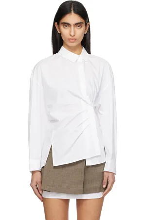 JUUN.J White Twisted Wrap Shirt