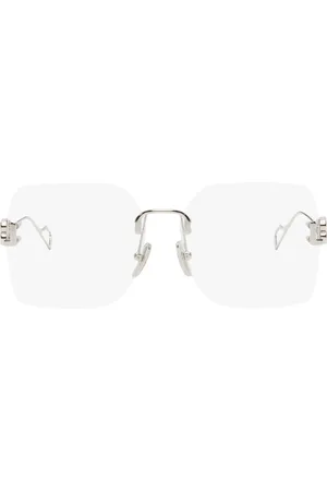 Balenciaga Silver Rimless Glasses