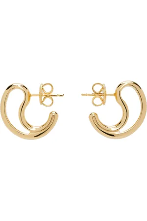 Bottega Veneta Gold Frills Small Earrings