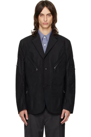 JUNYA WATANABE Black Paneled Oxford Blazer