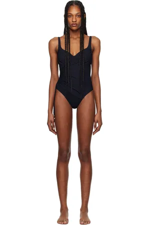 La Perla Black Gathered One-Piece Swimsuit