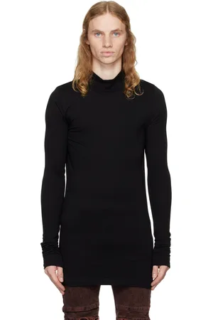 JULIUS Black Cotton & Rayon T-shirt