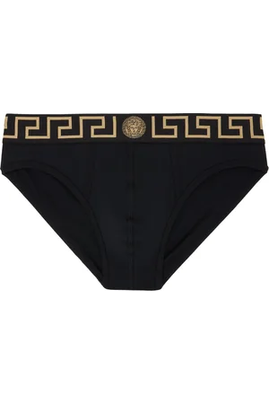 VERSACE Two-Pack Black Greca Border Briefs