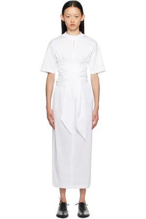 MAME KUROGOUCHI White Suvin Midi Dress