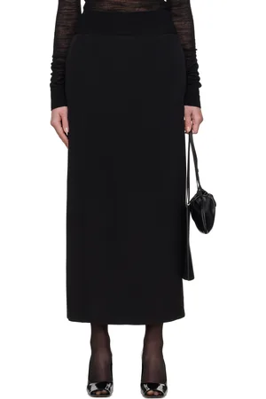 La Collection Black Alvida Midi Skirt