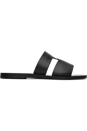 Ancient Greek Sandals Black Apteros Sandals