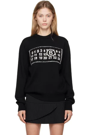Maison Margiela Black Jacquard Logo Sweater