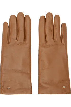 Max Mara Tan Nappa Leather Gloves