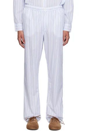Soulland Blue & White Fadi Trousers