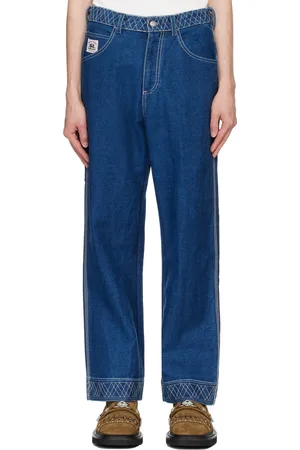 BODE Blue Embroidered Knolly Brook Jeans