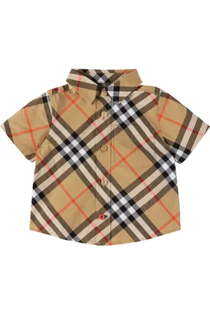 Burberry Baby Beige Check Cotton Shirt