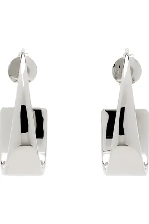 Courrèges Silver One Curved Earrings