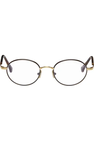 Tom Ford Gold Round Blue Block Glasses