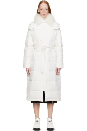 YVES SALOMON White Quilted Down Jacket