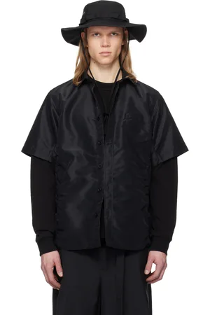 SACAI Black Nylon Twill Shirt