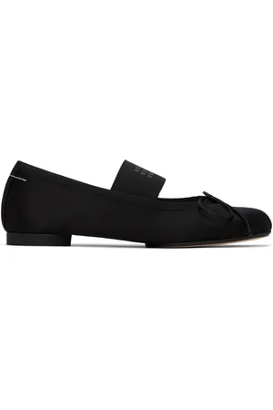 Maison Margiela Black Satin Ballerina Flats