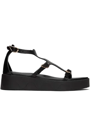 Ancient Greek Sandals Black Arbele Sandals