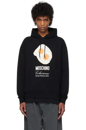 Moschino Black Eggs Print Hoodie