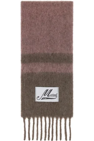 Marni Purple & Brown Striped Scarf