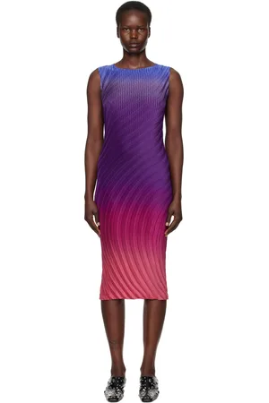 Issey Miyake Purple & Pink Nuance Pleats Midi Dress