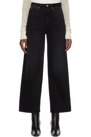 Totême Black Flare Leg Fitted Jeans