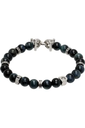 Salvatore Ferragamo Navy Beads Bracelet
