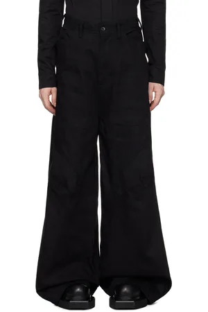 JULIUS Black Wide Leg Jeans