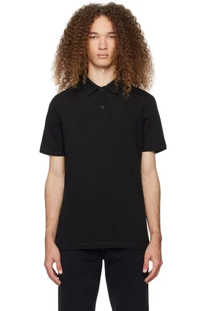 Sunspel Black Riviera Polo