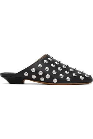 Khaite Black Studded Slippers