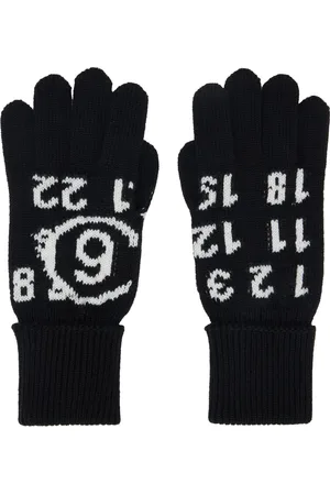 Maison Margiela Black Logo Gauge 7 Gloves