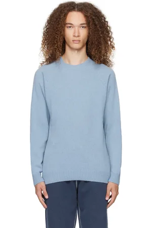 Sunspel Blue Raglan Sweater