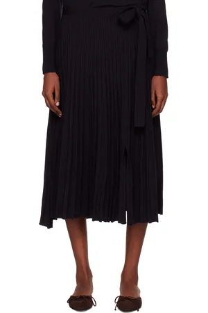 3.1 Phillip Lim Navy Belted Midi Skirt