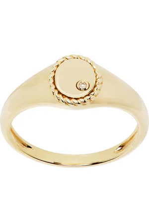 YVONNE LÉON Gold Baby Chevaliere Ovale Ring