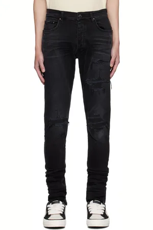 AMIRI Black MA Varsity Repair Jeans