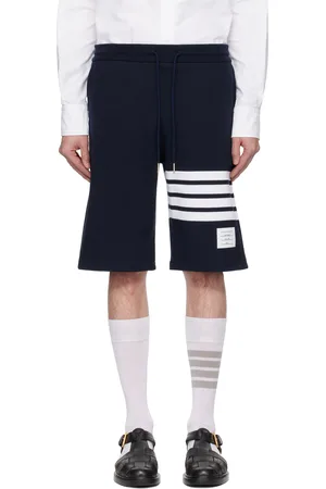 Thom Browne Navy Classic Loopback 4-Bar Shorts