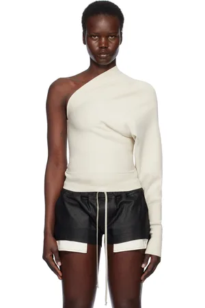 Rick Owens Off-White Hollywood One Shoulder Top