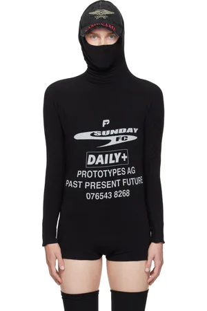PROTOTYPES Black Twisted Hood Longsleeve Hoodie