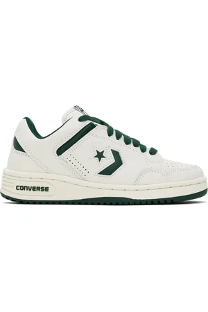 Converse Green & White Weapon Low Top Sneakers