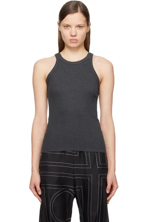 Totême Gray Curved Rib Tank Top