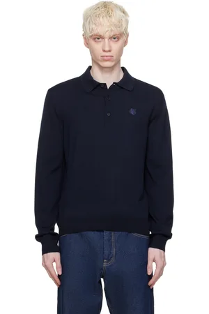 Maison Kitsuné Navy Bold Fox Head Polo
