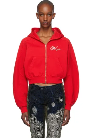OTTOLINGER Red Multiline Zip Hoodie