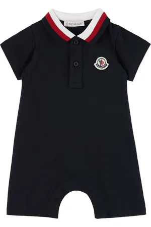 Moncler Baby Navy Logo Patch Romper