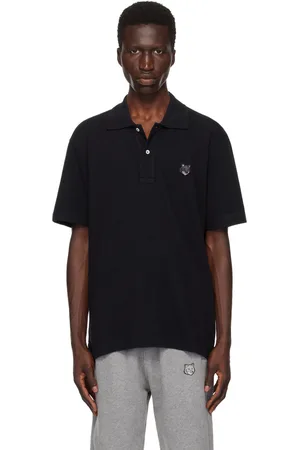 Maison Kitsuné Black Bold Fox Head Polo