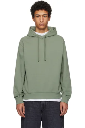 HUGO BOSS Green Relaxed-Fit Logo Hoodie