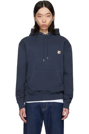 Maison Kitsuné Navy Fox Head Hoodie
