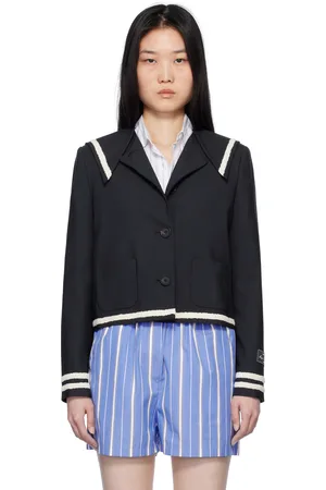 Msgm Navy Sailor Collar Jacket