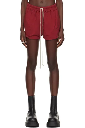 Rick Owens Burgundy Gabe Shorts
