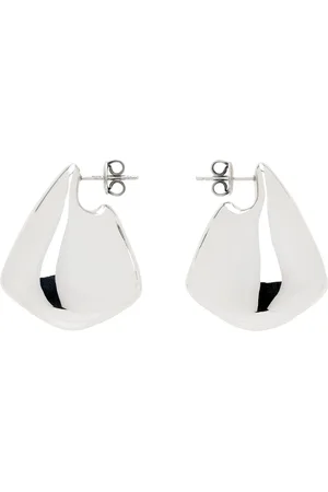 Bottega Veneta Silver Small Fin Earrings