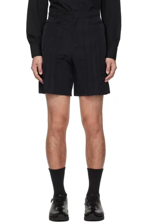 lesugiatelier Black Pin Tuck Shorts