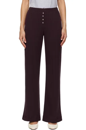 Leset Burgundy Pointelle Boxer Lounge Pants